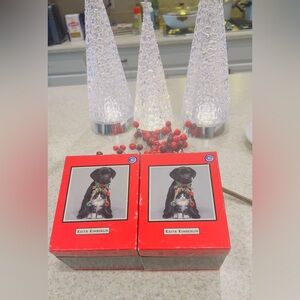 Set of (2) Keith Kimberlin Christmas Themed Mugs  (Lab pups)